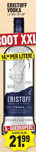 Super Dirck 3 Eristoff vodka aanbieding
