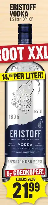 Super Dirck 3 Eristoff vodka aanbieding