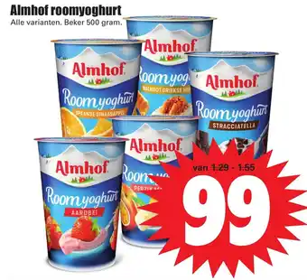 Dirk Almhof roomyoghurt 500g aanbieding