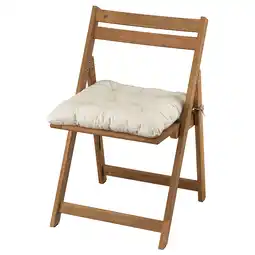 IKEA NÄmmarÖ Eetkamerstoel, buiten opklapbaar/lichtbruin gelazuurd Kuddarna lichtgrijs-beige aanbieding