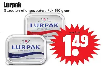 Dirk Lurpak 250g aanbieding