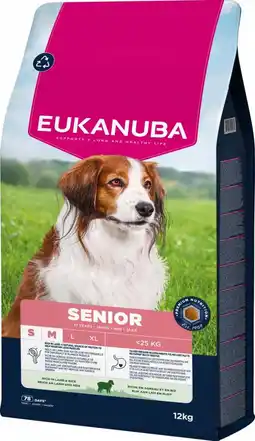 Intratuin Eukanuba hondenbrokken Life Care senior S/M lam 12 kg aanbieding