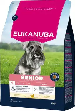 Intratuin Eukanuba hondenbrokken Life Care senior S kip 3 kg aanbieding