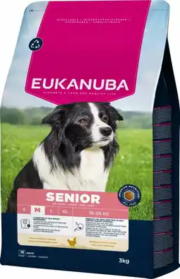 Intratuin Eukanuba hondenbrokken Life Care senior M kip 3 kg aanbieding