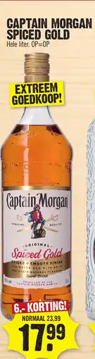 Super Dirck 3 Captain Morgan Spiced Gold aanbieding