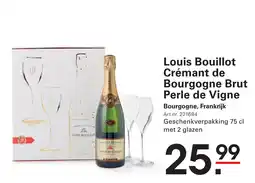 Sligro Louis Bouillot Crémant de Bourgogne Brut Perle de Vigne aanbieding