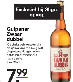 Sligro Gulpener Zwaar dubbel aanbieding