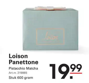 Sligro Loison Panettone Pistacchio Matcha aanbieding