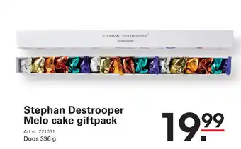 Sligro Stephan Destrooper Melo cake giftpack aanbieding