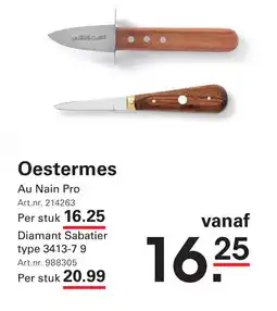 Sligro Oestermes aanbieding