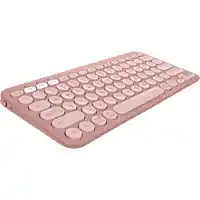 Bol.com Logitech Pebble Keys 2 K380s - Draadloos Toetsenbord - Bluetooth - Qwerty - Rose aanbieding