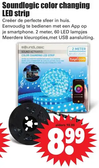 Dirk Soundlogic color changing LED strip aanbieding