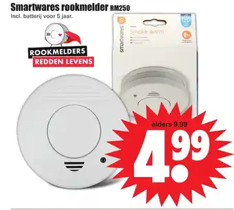 Dirk Smartwares rookmelder RM250 aanbieding