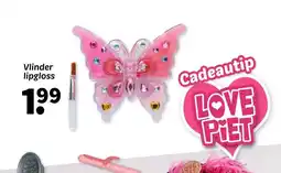 Wibra Vlinder lipgloss aanbieding