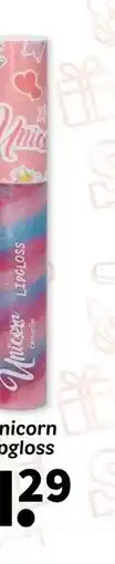Wibra Unicorn lipgloss aanbieding