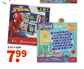Wibra 2-in-1-spel , MARVEL SPIDER MAN & Disney Stitch aanbieding