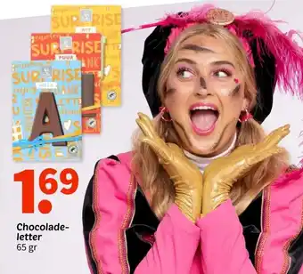 Wibra Chocolade- letter aanbieding