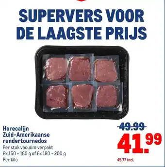 Makro Horecalijn Zuid-Amerikaanse rundertournedos aanbieding