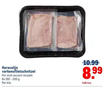 Makro Horecalijn varkensfiletschnitzel aanbieding