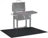 Bol.com Relaxdays barbecue vloermat - antislip - mag in de wasmachine - 120 x 80 x 8 cm - antraciet aanbieding