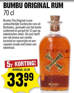 Dirck 3 Bumbu original rum aanbieding
