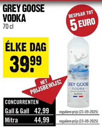 Dirck 3 Grey Goose vodka aanbieding