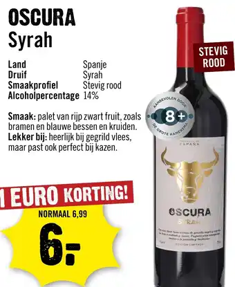 Dirck 3 Oscura Syrah aanbieding