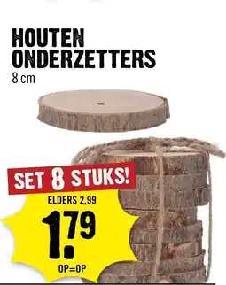 Dirck 3 Houten onderzetters aanbieding