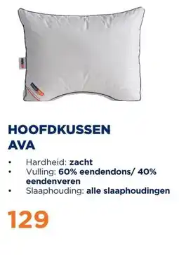 TotaalBED Hoofdkussen Ava | Dons aanbieding