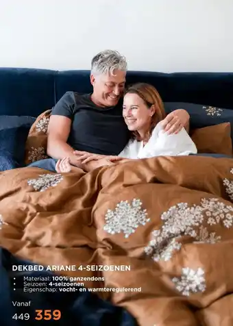 TotaalBED Dekbed Ariane 100% dons | 140 x 200 cm | 4-seizoenen aanbieding