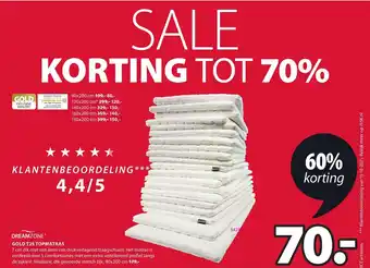 Jysk Gold T25 Topmatras aanbieding