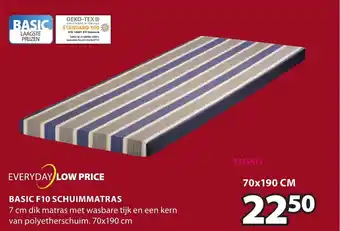 Jysk Basic F10 Schuimmatras 70x190cm aanbieding