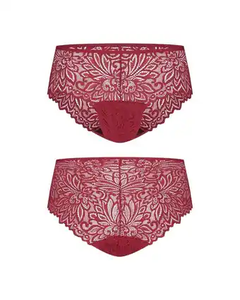ANWB Moodies Undies Incontinentie ondergoed Hipster Lace Rood aanbieding