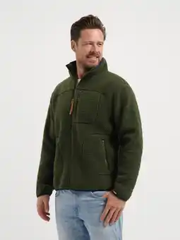 ANWB Mgo Ted Heren Outdoorvest Teddy Fleece Donker Groen aanbieding