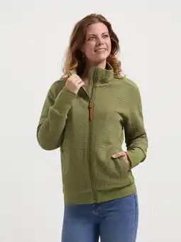 ANWB Mgo Rosy Dames Outdoorvest Fleece Sweat Groen aanbieding