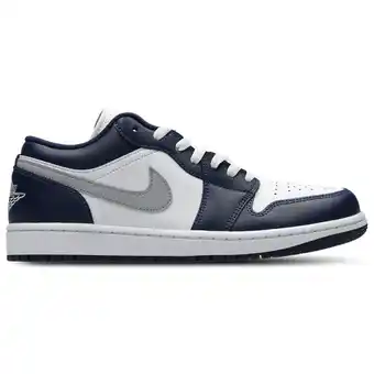 Foot Locker Jordan 1 Low Sneakers Heren - Wit - Maat 41 - Leer aanbieding