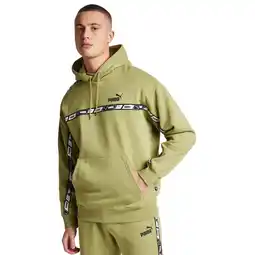 Foot Locker Puma Essentials+ Tape Hoodies Heren - Groen - Maat S - Katoen Fleece aanbieding