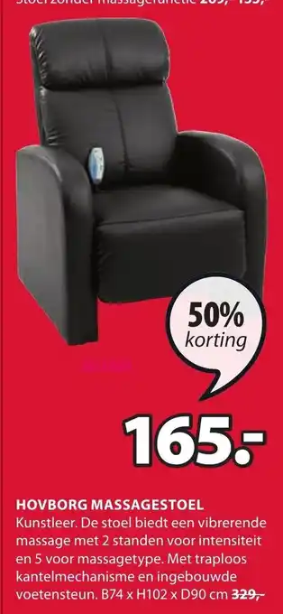 Jysk Hovborg massagestoel aanbieding