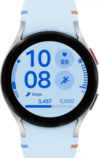 Coolblue Samsung Galaxy Watch FE Zilver/Blauw aanbieding