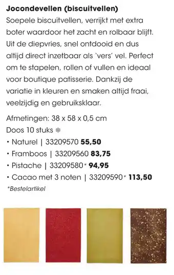 HANOS Jocondevellen biscuitvellen aanbieding