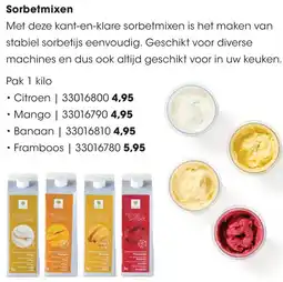 HANOS Sorbetmixen aanbieding