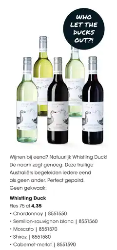 HANOS Whistling Duck aanbieding