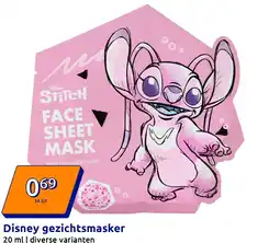 Action Disney gezichtsmasker aanbieding