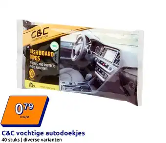 Action C&C vochtige autodoekjes aanbieding