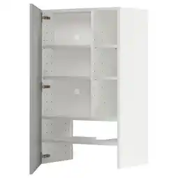 IKEA Witte metod keukenkast, lichtgrijs, modern design, vierkante vorm, drie planken aanbieding