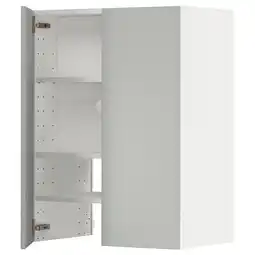 IKEA Witte metod keukenkast, minimalistisch design, open deur, verstelbare planken, grijs interieur aanbieding