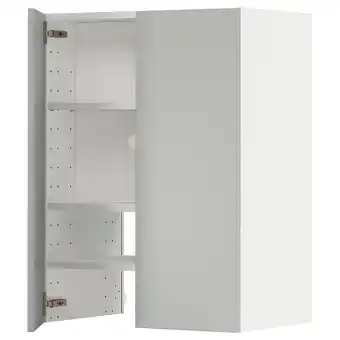 IKEA Witte metod keukenkast, minimalistisch design, open deur, verstelbare planken, grijs interieur aanbieding