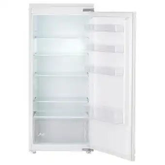 IKEA Witte koelkast met open glazen planken, klaar voor voedselopslag aanbieding