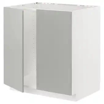 IKEA Witte metod keukenkast, rechthoekig, minimalistisch design, lichtgrijs, moderne strakke uitstraling aanbieding