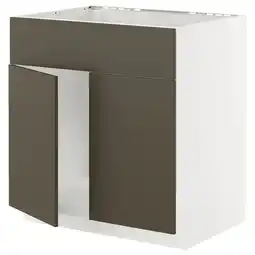 IKEA Moderne keukenkast in bruin en wit, rechthoekige vorm met minimalistisch design aanbieding